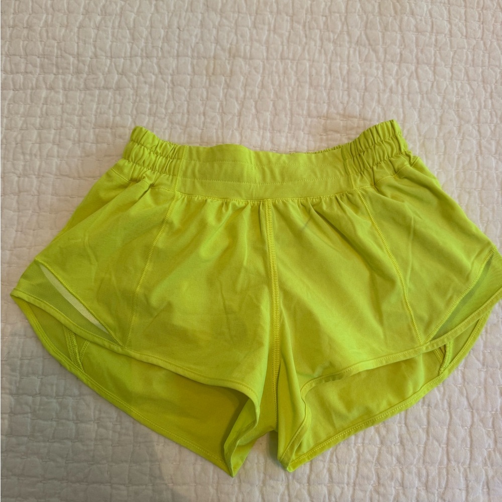 Lululemon Neon Yellow Hotty Hot Short, 2.5